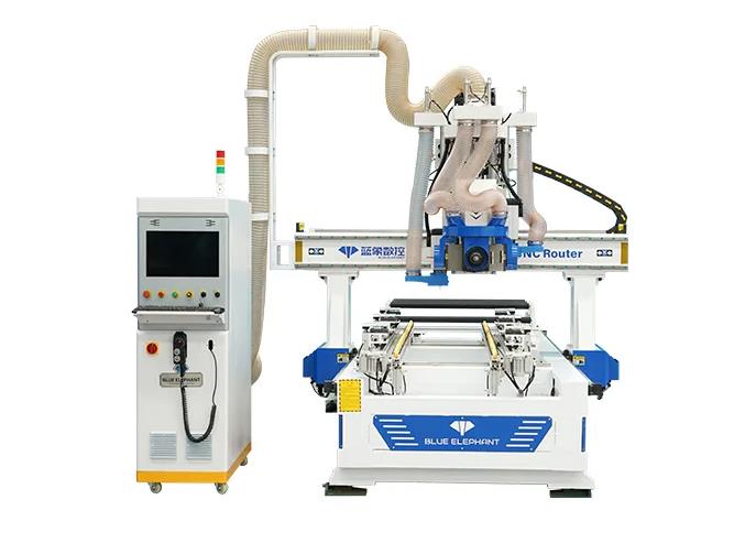  CNC Router Wood Boring Machine with Horizontal Spindle for All Door Holes Making