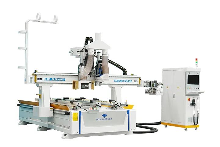 4×8 ATC CNC Machine with Horizontal Spindle & PTP Table for Furniture Cabibets Doors