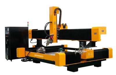 4 Axis ATC Stone CNC Router Machine with Rotary Lathe