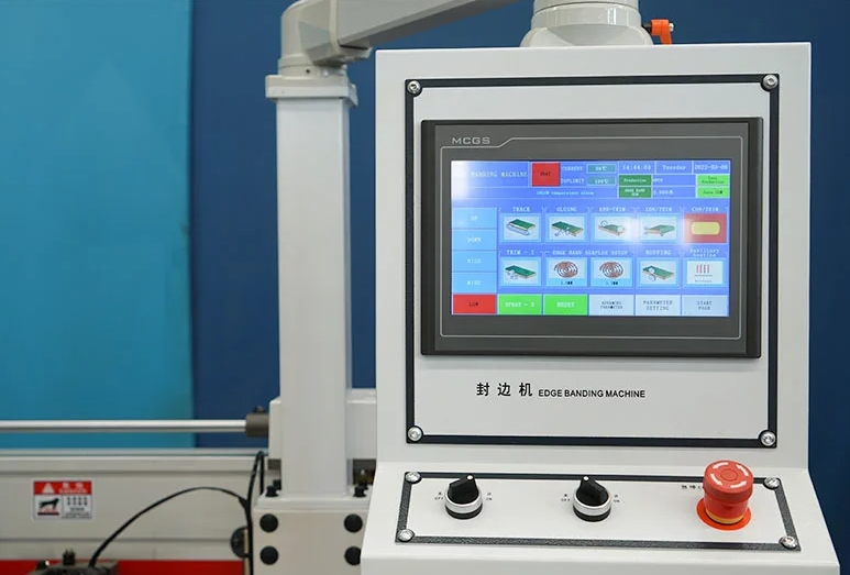 Máquina encoladora de cantos automática con ajuste neumático