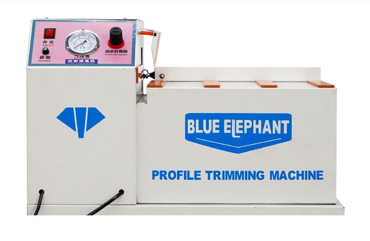 Profiling corner trimming machine