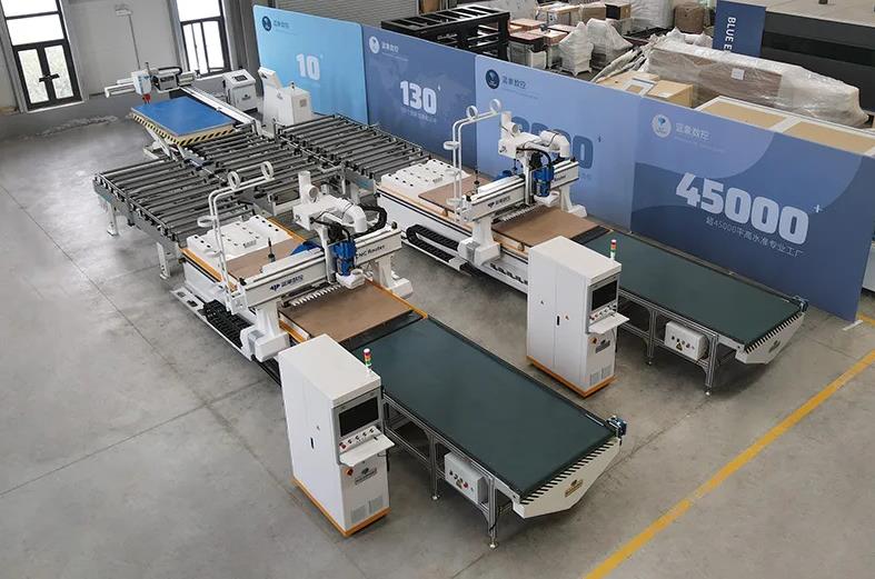 Auto Panel Label Nest-cutting CNC Router Machine Cell